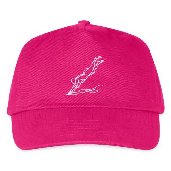 Schwimmer Mädchen Skizze - Kinder Basecap - Fuchsia - Vorne
