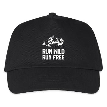 Trail Running - Run Wild, Run Free - Casquette de baseball Enfant - noir - Devant