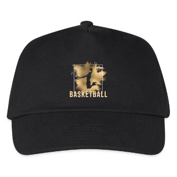 Basketball - Kinder Basecap - Schwarz - Vorne