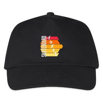 Skateboard - Kinder Basecap - Schwarz - Vorne