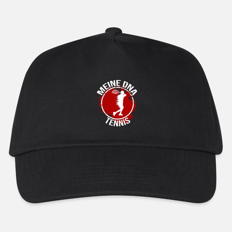 Mein DNA - Tennis - Kinder Basecap - Schwarz
