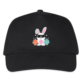 Bunny with Sunglasses, Chick, Rabbit, Easter Bunny - Kids’ Baseball Cap - black - Front