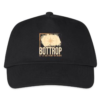 Bottrop Koordinaten - Kinder Basecap - Schwarz - Vorne