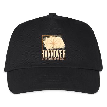 Hannover Koordinaten - Kinder Basecap - Schwarz - Vorne
