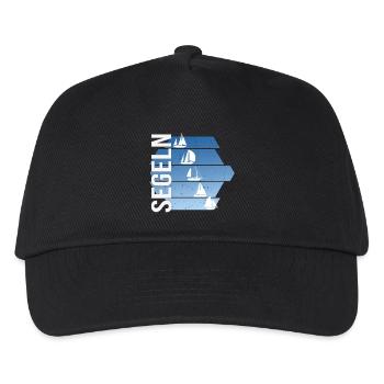 Segeln - Segelsport - Kinder Basecap - Schwarz - Vorne