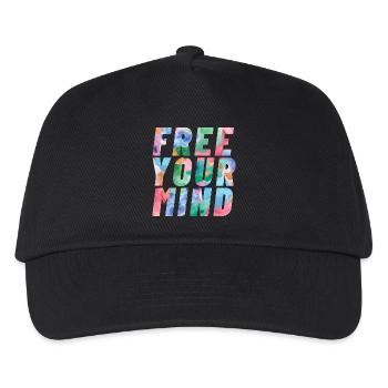 Free your mind - Kinder Basecap - Schwarz - Vorne