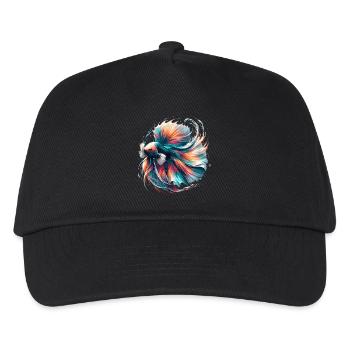 Betta Splendens Lumineux, Coloré - Casquette de baseball Enfant - noir - Devant