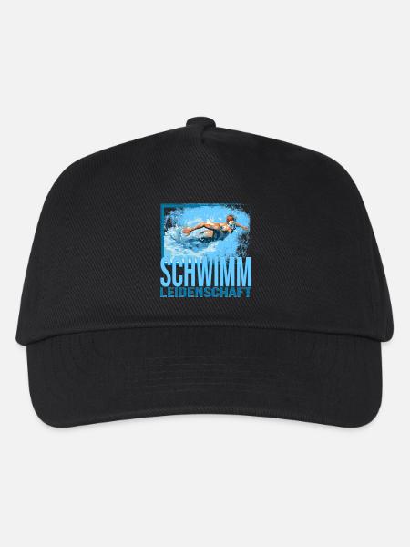 Schwimm Leidenschaft - Kinder Basecap - Schwarz
