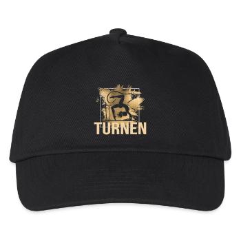 Turnen - Kinder Basecap - Schwarz - Vorne
