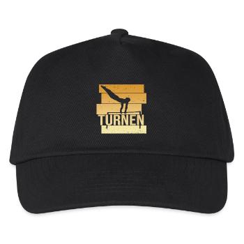 Turnen - Kinder Basecap - Schwarz - Vorne