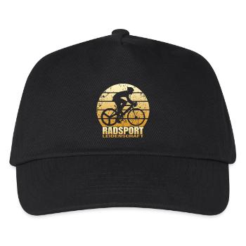 Radsport Leidenschaft - Kinder Basecap - Schwarz - Vorne