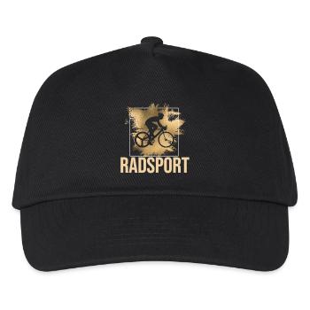 Radsport - Kinder Basecap - Schwarz - Vorne
