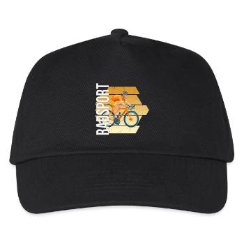 Radsport - Kinder Basecap - Schwarz - Vorne