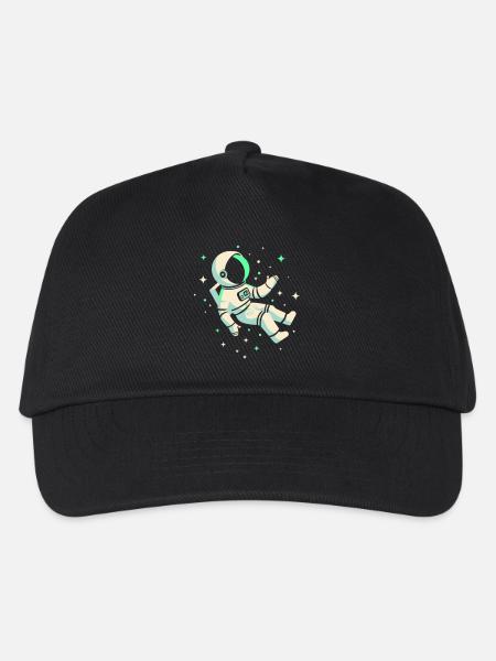 Astronaut - Kinder Basecap - Schwarz