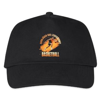 Basketball: Korbjäger aus Leidenschaft - Kinder Basecap - Schwarz - Vorne