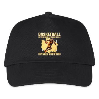 Basketball ist wie Musik für die Seele - Kinder Basecap - Schwarz - Vorne