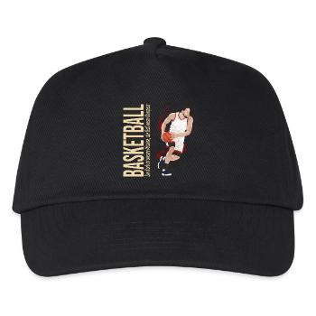 Der Korb ist unsere Mission,der Ball unser Kompass - Kinder Basecap - Schwarz - Vorne
