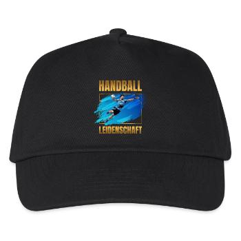 Handball Leidenschaft - Kinder Basecap - Schwarz - Vorne