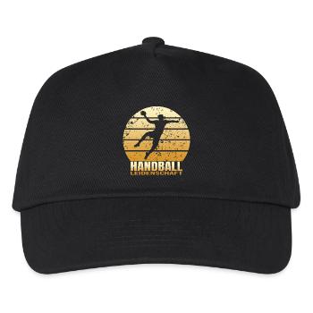 Handball Leidenschaft - Kinder Basecap - Schwarz - Vorne