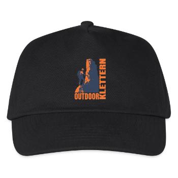 Outdoor Klettern - Kinder Basecap - Schwarz - Vorne