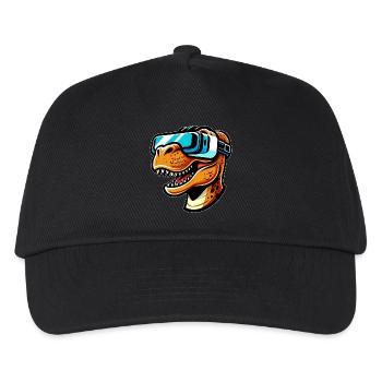 Dino T-Rex VR Gamer Gaming Réalité virtuelle - Casquette de baseball Enfant - noir - Devant