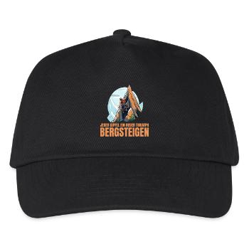Jeder Gipfel - Kinder Basecap - Schwarz - Vorne
