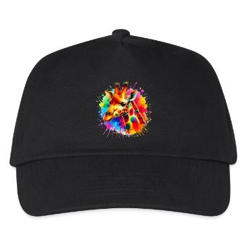 Giraffe - Kinder Basecap - Schwarz - Vorne