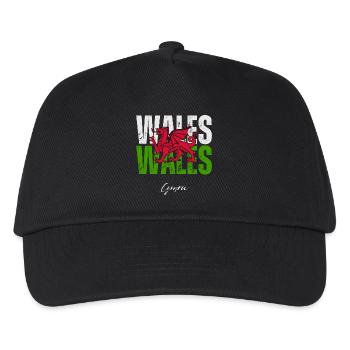 Flag of Wales, Welsh pride - Kids’ Baseball Cap - black - Front