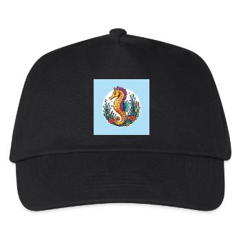 Pretty decorative seahorse - Kids’ Baseball Cap - black - Front