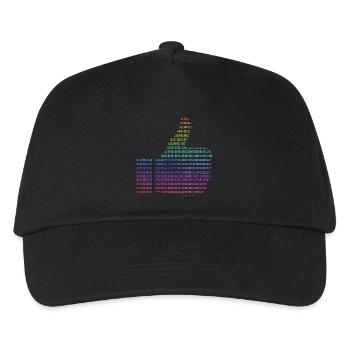 hand like binär regenbogen - Kinder Basecap - Schwarz - Vorne