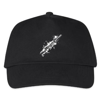 Flöte - Kinder Basecap - Schwarz - Vorne