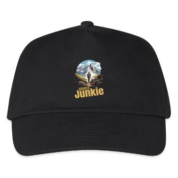 Wander Junkie - Kinder Basecap - Schwarz - Vorne