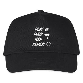Cat Daily Routine - Kids’ Baseball Cap - black - Front