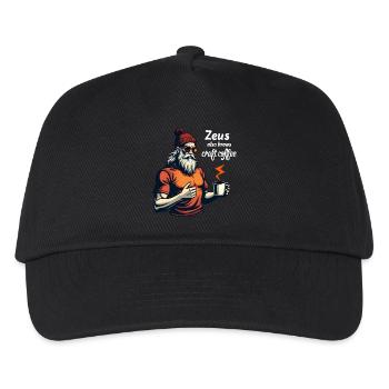 Zeus also brews craft coffee! - Kinder Basecap - Schwarz - Vorne