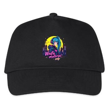 WAIFU MATERIAL ONLY - VAPORWAVE GAMERGIRL - Kinder Basecap - Schwarz - Vorne