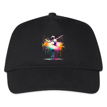 Balletttänzerin mit Tutu - Kinder Basecap - Schwarz - Vorne