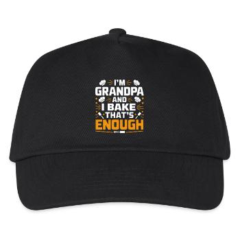 Ich bin Opa und backe lustiger Opa Bäcker Spruch. - Kinder Basecap - Schwarz - Vorne