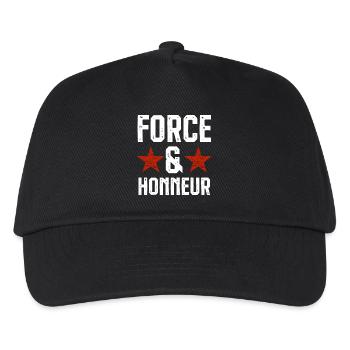 Force et honneur 1 - Casquette de baseball Enfant - noir - Devant