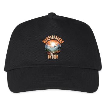 Wanderfreund on Tour - Kinder Basecap - Schwarz - Vorne