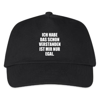 ich habe das schon verstanden ist mir nur egal - Kinder Basecap - Schwarz - Vorne