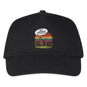 Firmenfahrrad-Enthusiast Vintage-Design - Kinder Basecap - Schwarz - Vorne
