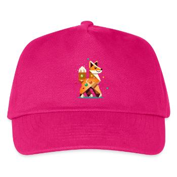 Fuchs im Lebkuchen Stil– Kreatives Weihnachtsmotiv - Kinder Basecap - Fuchsia - Vorne