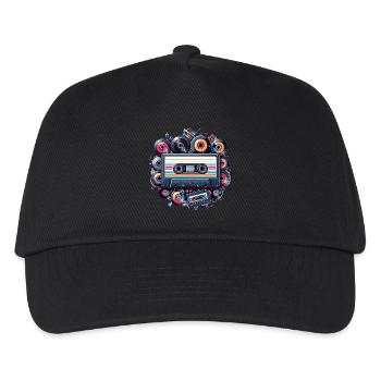 Kassette - Kinder Basecap - Schwarz - Vorne