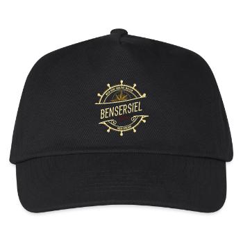 Mein Herz schlägt Wellen - Bensersiel - Kinder Basecap - Schwarz - Vorne