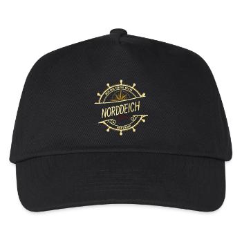 Mein Herz schlägt Wellen - Norddeich - Kinder Basecap - Schwarz - Vorne