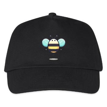 Illustration d’abeille mignonne minimaliste - Casquette de baseball Enfant - noir - Devant