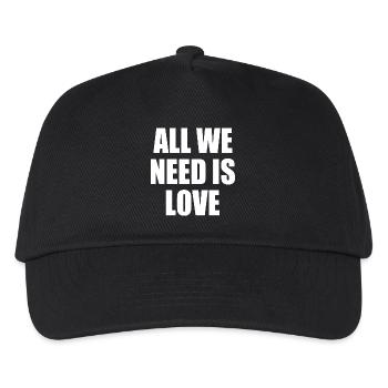 all we need is love - Kinder Basecap - Schwarz - Vorne