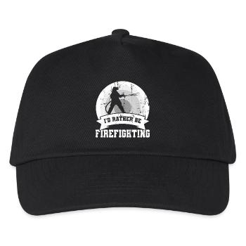 I'd rather be in the fire department - Kids’ Baseball Cap - black - Front