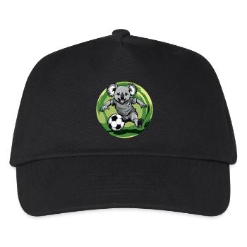 Koalas Fussball - Kinder Basecap - Schwarz - Vorne