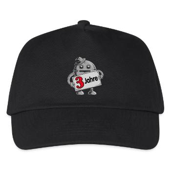 Ich bin drei Jahre dritter Geburtstag - Kinder Basecap - Schwarz - Vorne
